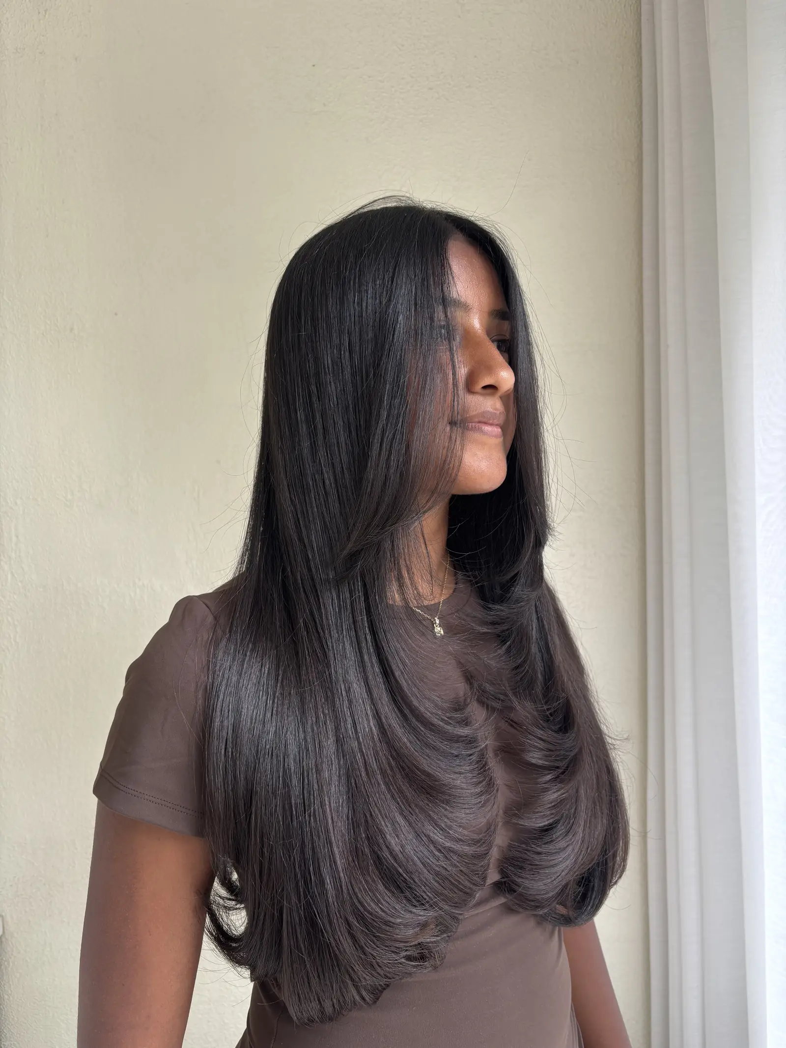 Hair cut client 08, Day Hair Habit salon Bali, black hair, styled straight