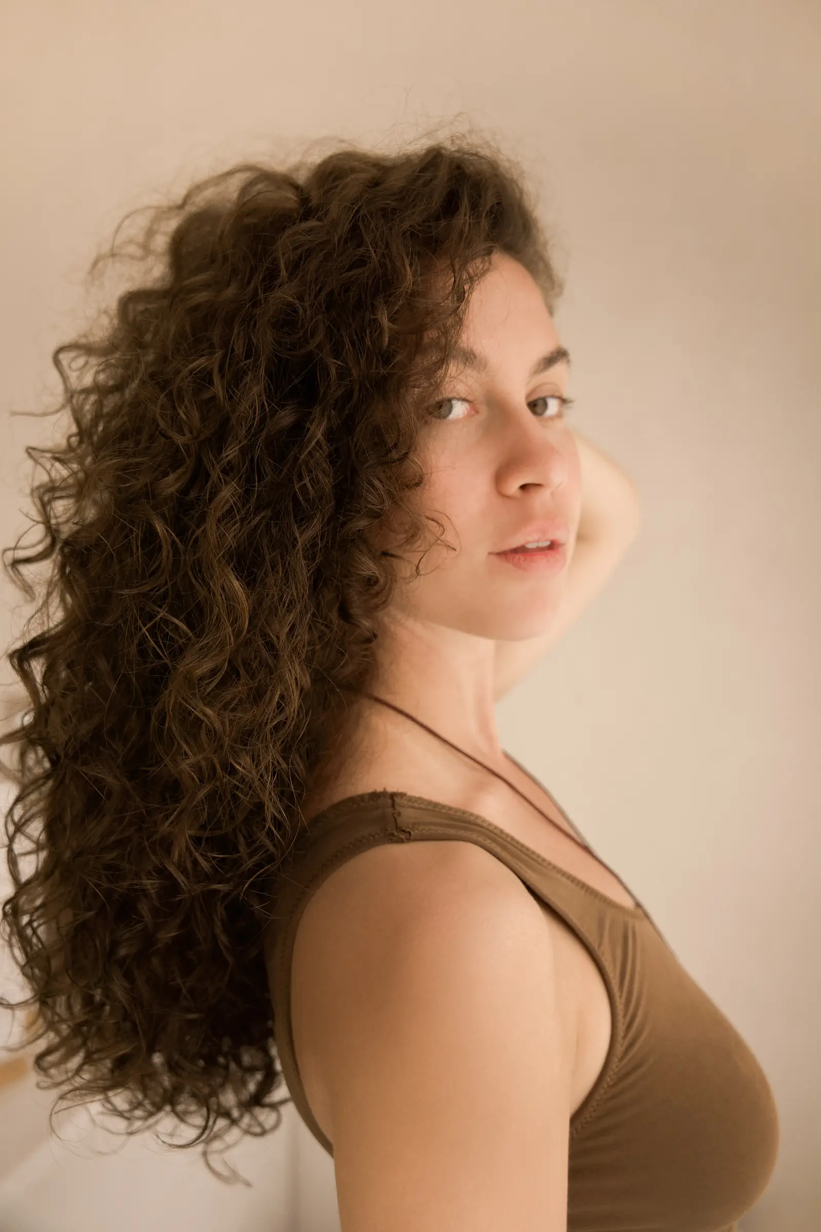 Hair after a treatment driven in with infrared