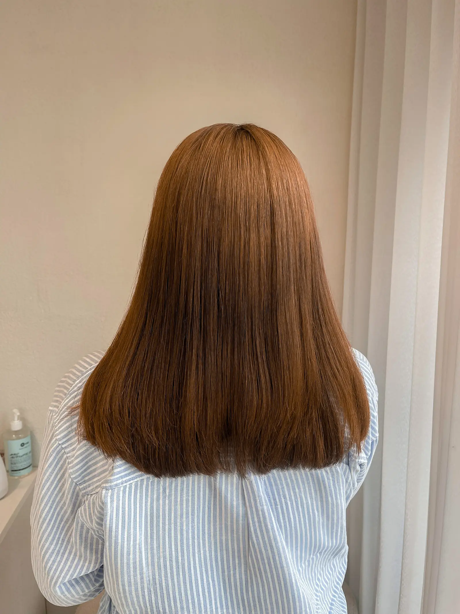 Smooth, frizz-free hair after keratin