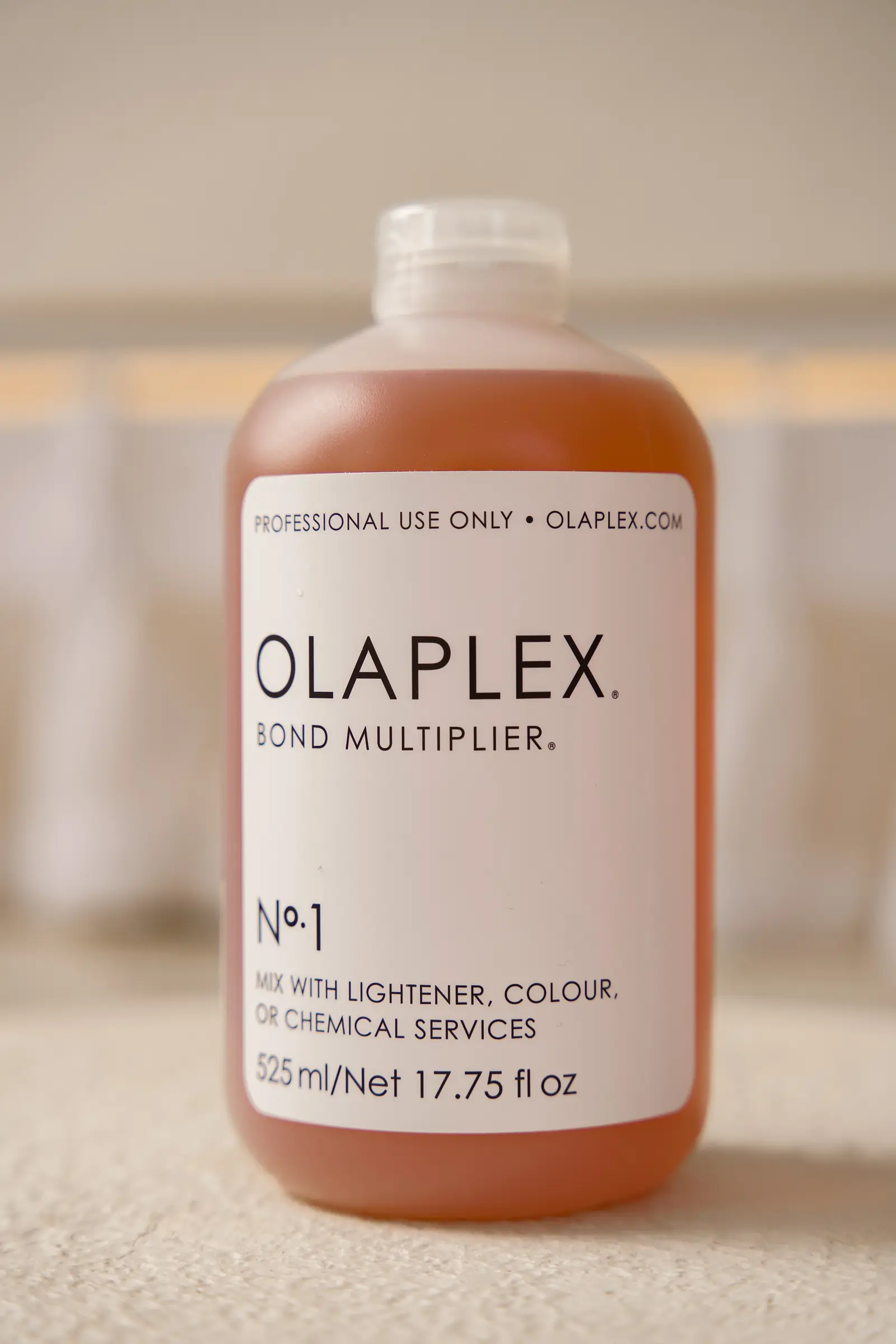 Olaplex No 1, used in the lightener to protect bonds